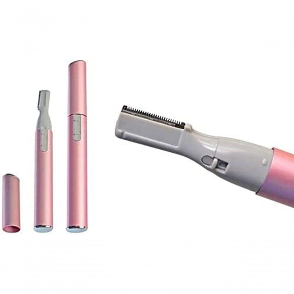 Depilador Aparador Sobrancelha Facial Elétrico Caneta Rosa - 2