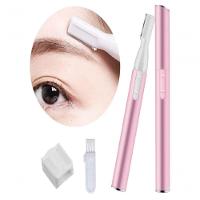 Depilador Aparador Sobrancelha Facial Elétrico Caneta Rosa - 1