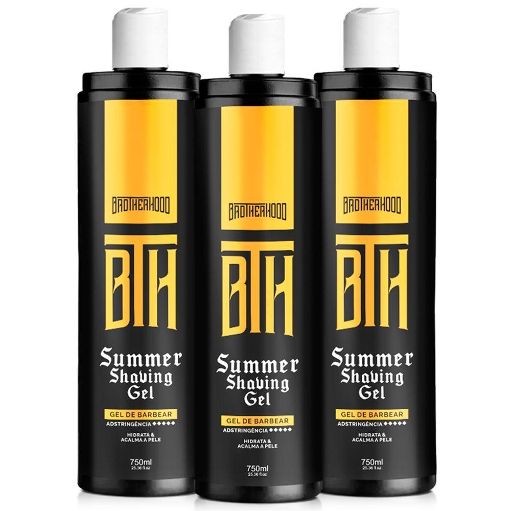 Kit 03 Shaving Gel De Barbear Adstringente Summer Bth 750Ml - 1