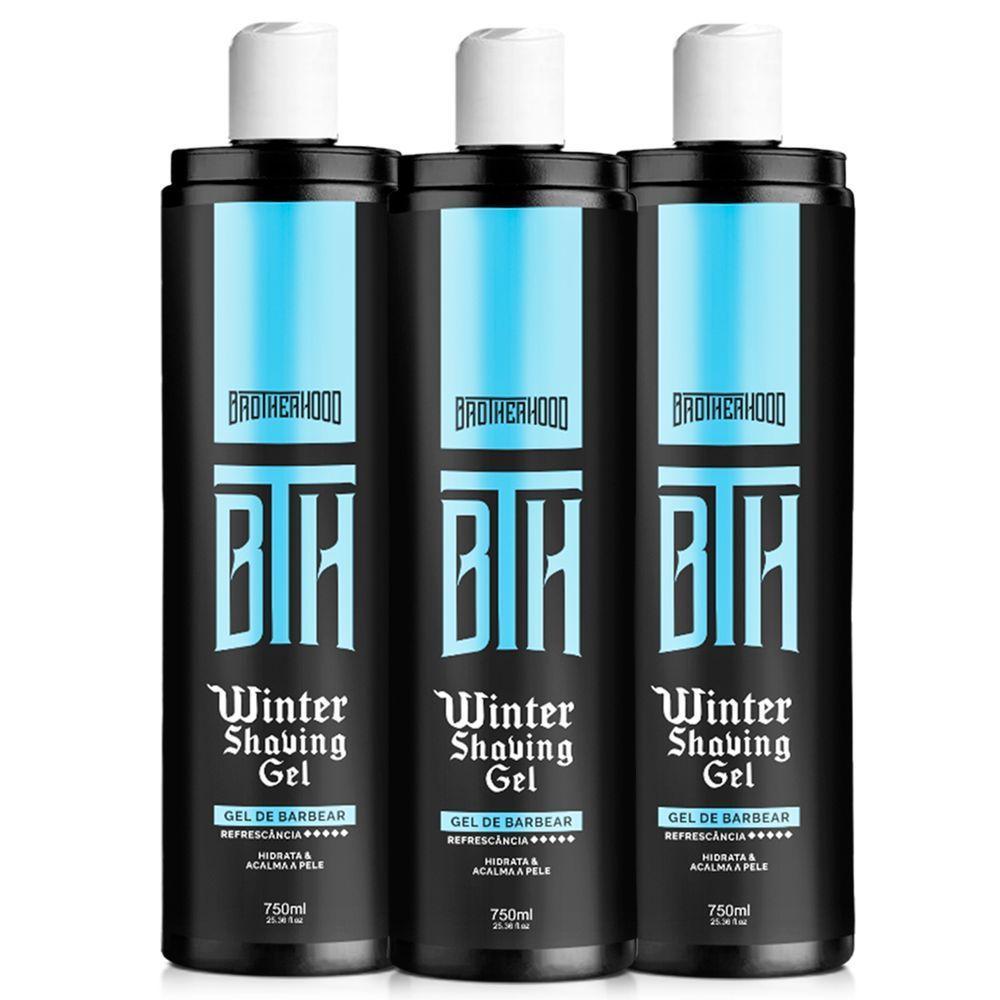 Kit 03 Shaving Gel Refrescante De Barbear Winter Bth 750Ml - 1