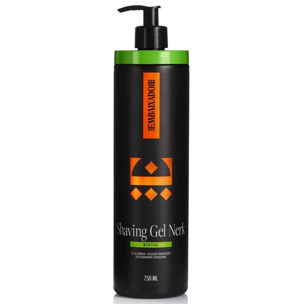 Shaving Gel De Barbear Nerk Menthol Embaixador 750Ml - 1