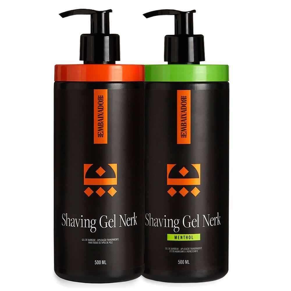 Shaving Gel Nerk + Shaving Nerk Menthol Embaixador 500Ml - 1