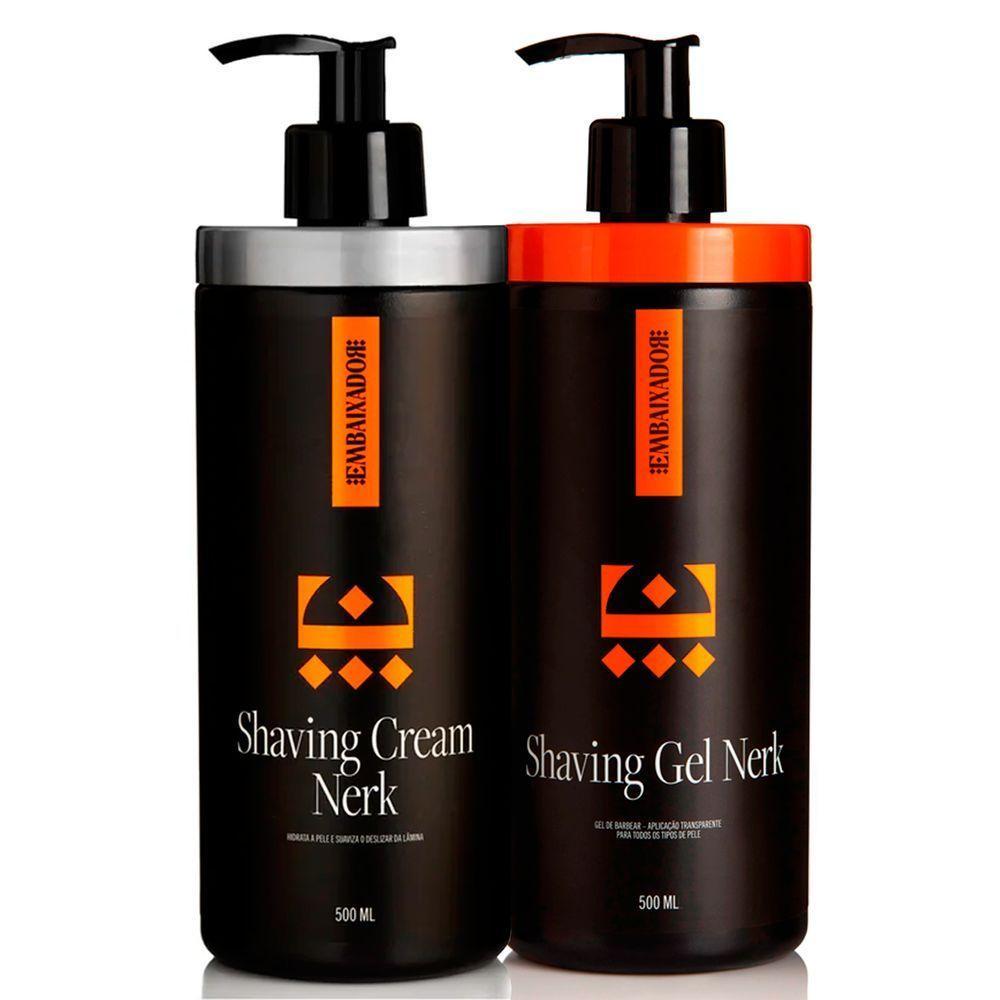 Shaving Gel Nerk + Shaving Cream Nerk Embaixador 500Ml - 1
