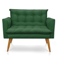 Kit Poltrona E Namoradeira 2 Lugares Olivia Suede Verde
