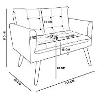 Kit 2 Poltronas E Namoradeira 2 Lugares Olivia Suede Bege - 2