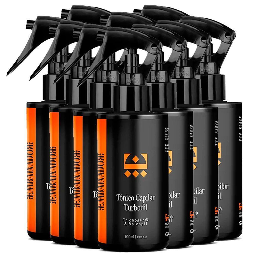 Kit 10 Tônico Crescimento Capilar E Antiqueda Turbodil 100Ml - 1