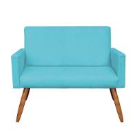 Kit Namoradeira 2 Poltronas E 2 Puffs Redondo Azul Turquesa - 10