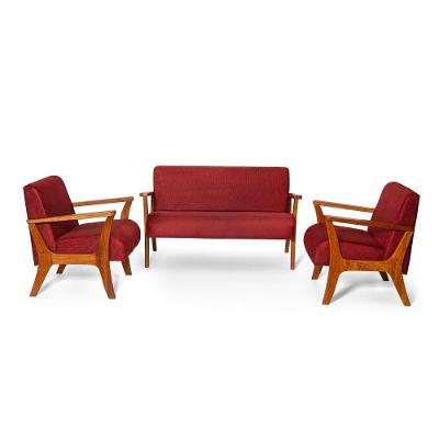 Conjunto De Poltronas Estofadas Cléo Bordô