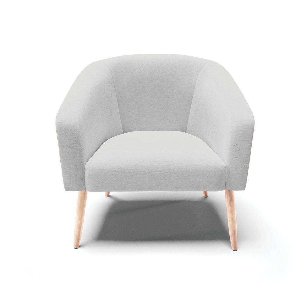 Poltrona Linho Cinza Pés Palito - 6