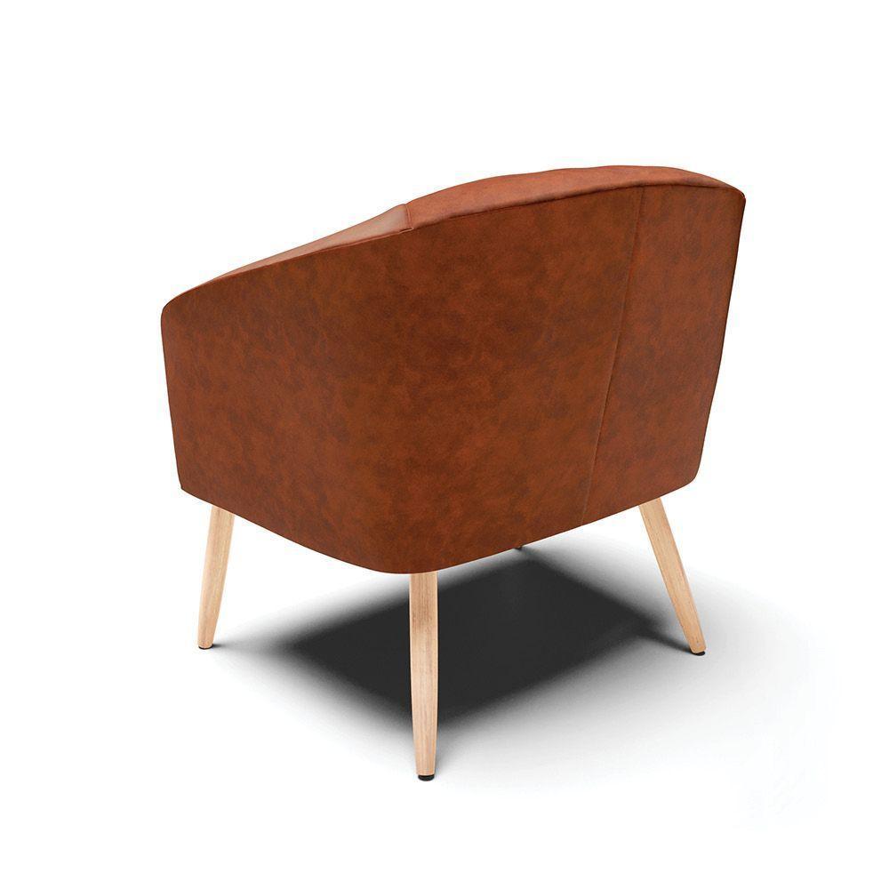 Kit 02 Poltronas no Pés Palito D'rossi Nozes - 4