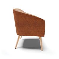 Kit 02 Poltronas no Pés Palito D'rossi Nozes - 5