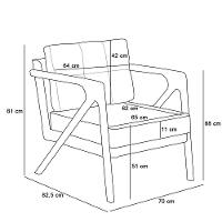 Kit 02 Poltronas Corano Nozes Base De Madeira Castanho