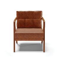 Kit 02 Poltronas Corano Nozes Base De Madeira Castanho - 13