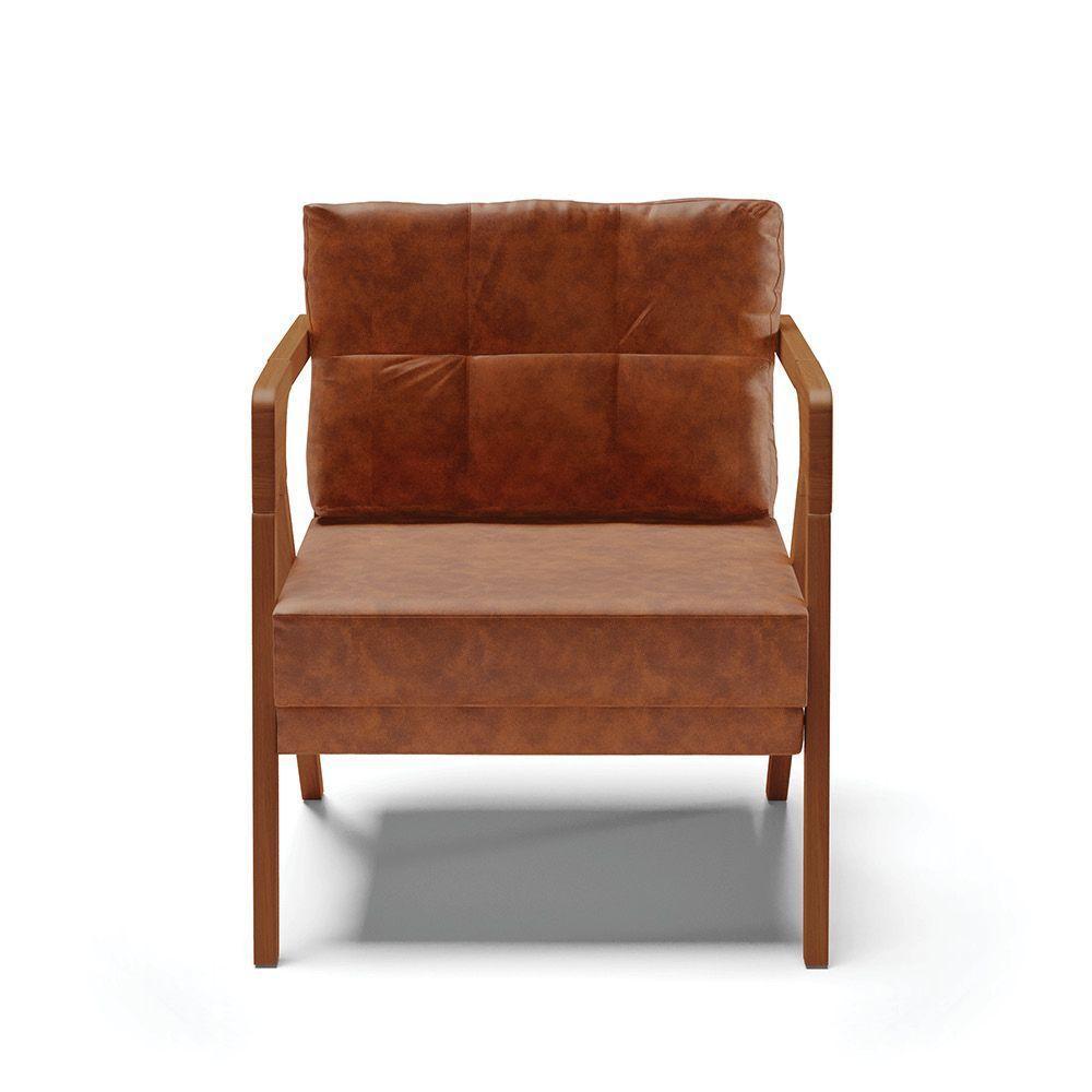 Poltrona Melissa Corano Base De Madeira Castanho Cor Nozes - 7