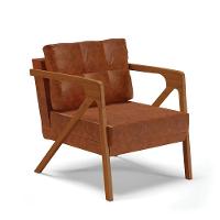 Poltrona Melissa Corano Base De Madeira Castanho Cor Nozes - 1