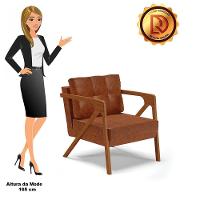 Poltrona Melissa Corano Base De Madeira Castanho Cor Nozes - 10