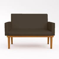 Namoradeira Com Base Poltrona Decorativa Luxo Tecido Marrom - 4