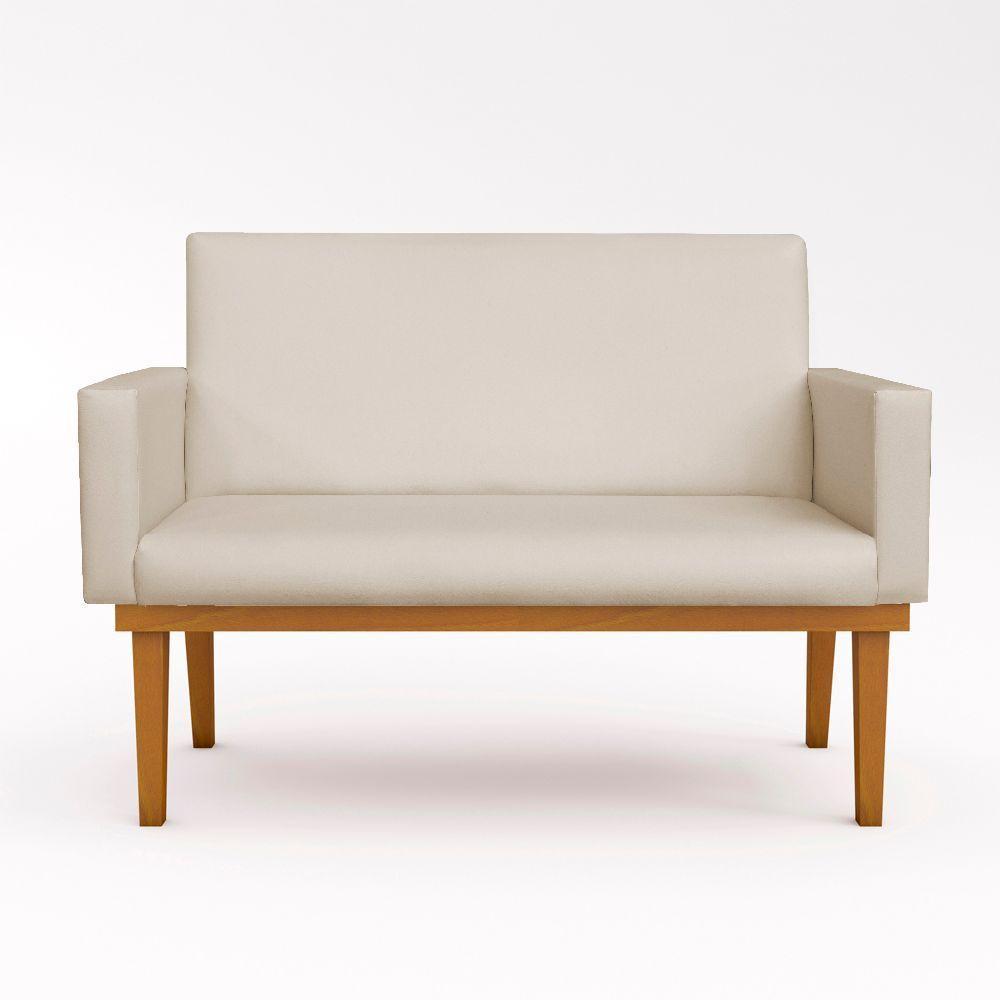 Namoradeira Com Base Poltrona Decorativa Luxo Tecido Bege - 4