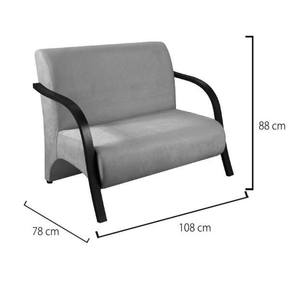 Conjunto Poltronas Vênus Braço Madeira D Salla Marrom. - 2
