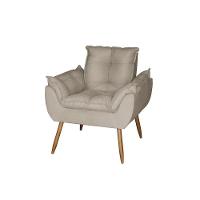 Poltrona Opala Decorativa Suede Bege - 2