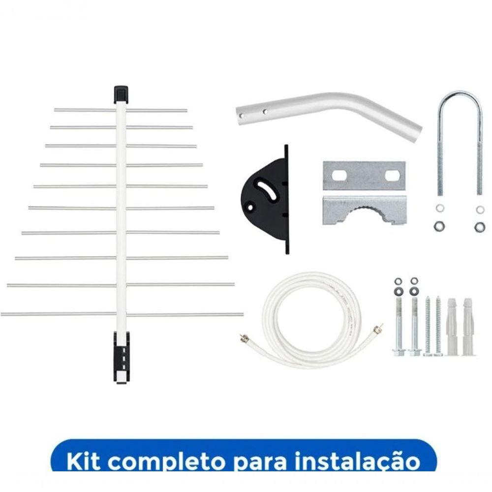 Antena Externa Aquário Log Para Tv 20 Elementos - Lu-20 Plus - 4