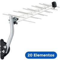 Antena Digital Ext Log p/Tv Hdtv/Uhf c/Kit De Instalação - 4