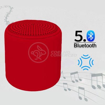 Mini Caixa De Som Wireless Speaker Potente BT Vermelho
