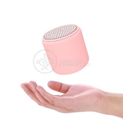 Mini Caixa De Som Wireless Speaker Potente Bluetooth Rosa