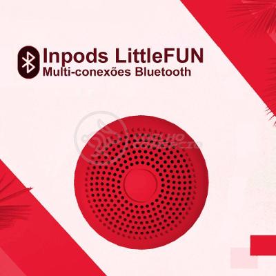 Mini Caixa De Som Wireless Speaker Potente BT Vermelho