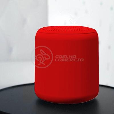 Mini Caixa De Som Wireless Speaker Potente BT Vermelho