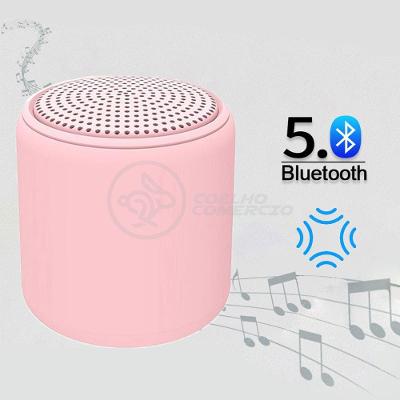 Mini Caixa De Som Wireless Speaker Potente Bluetooth Rosa