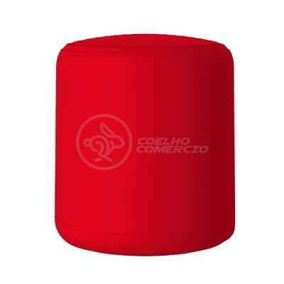 Mini Caixa De Som Wireless Speaker Potente BT Vermelho