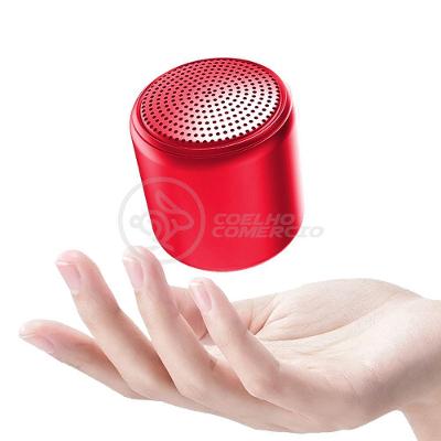 Mini Caixa De Som Wireless Speaker Potente BT Vermelho