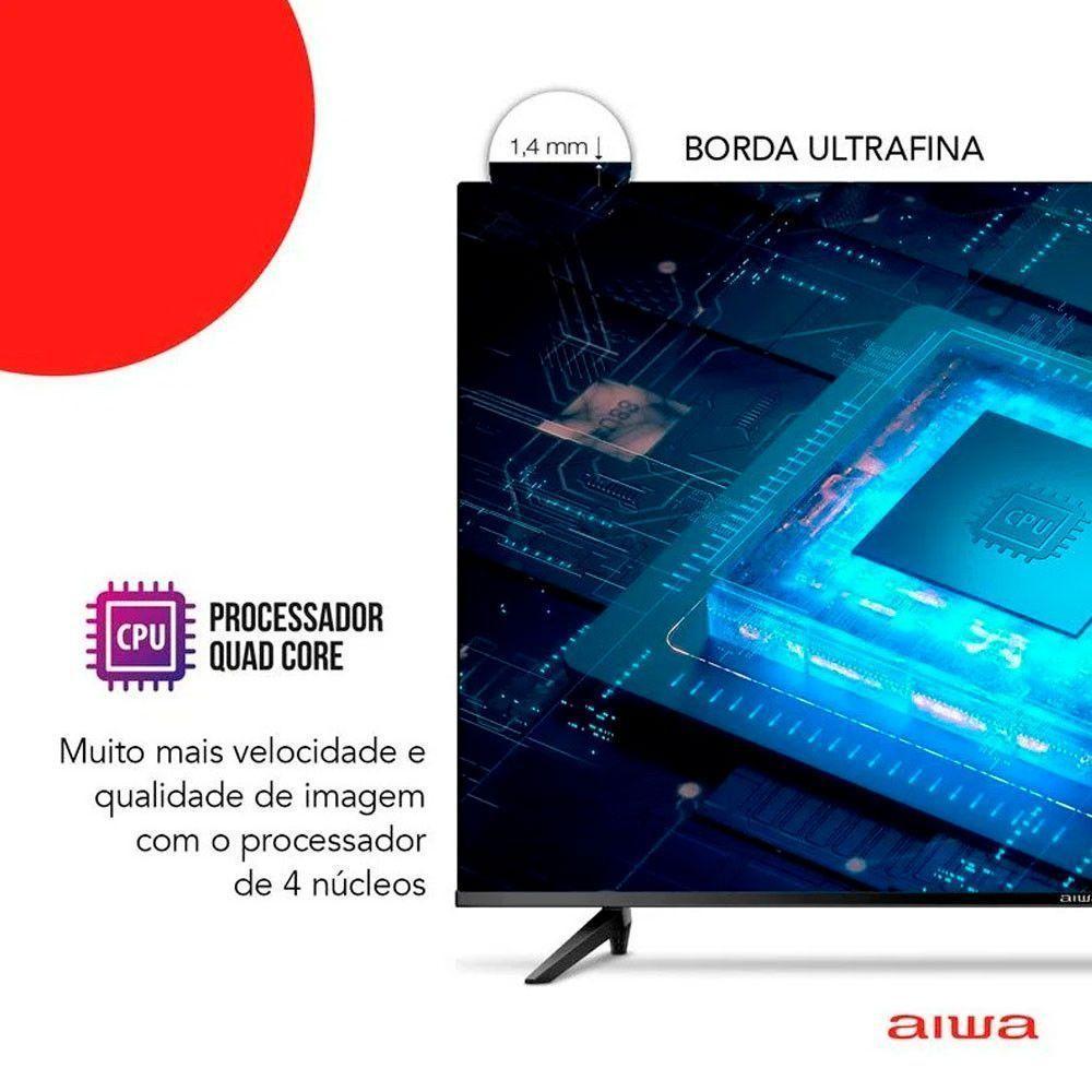 Smart Tv 43 Polegadas Full Hd Hdr10 Android Tv E Borda Infinita Aws-tv-43-bl-02-a Aiwa Preto Bivolt - 2