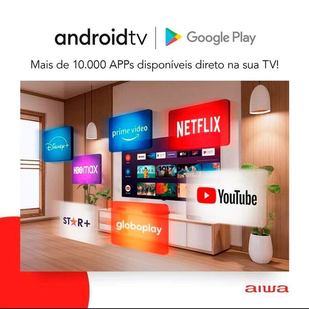 Smart Tv 43 Polegadas Full Hd Hdr10 Android Tv E Borda Infinita Aws-tv-43-bl-02-a Aiwa Preto Bivolt - 3