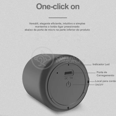Mini Caixa De Som Wireless Speaker Potente Bluetooth Preto