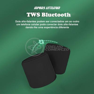 Mini Caixa De Som Wireless Speaker Potente Bluetooth Preto