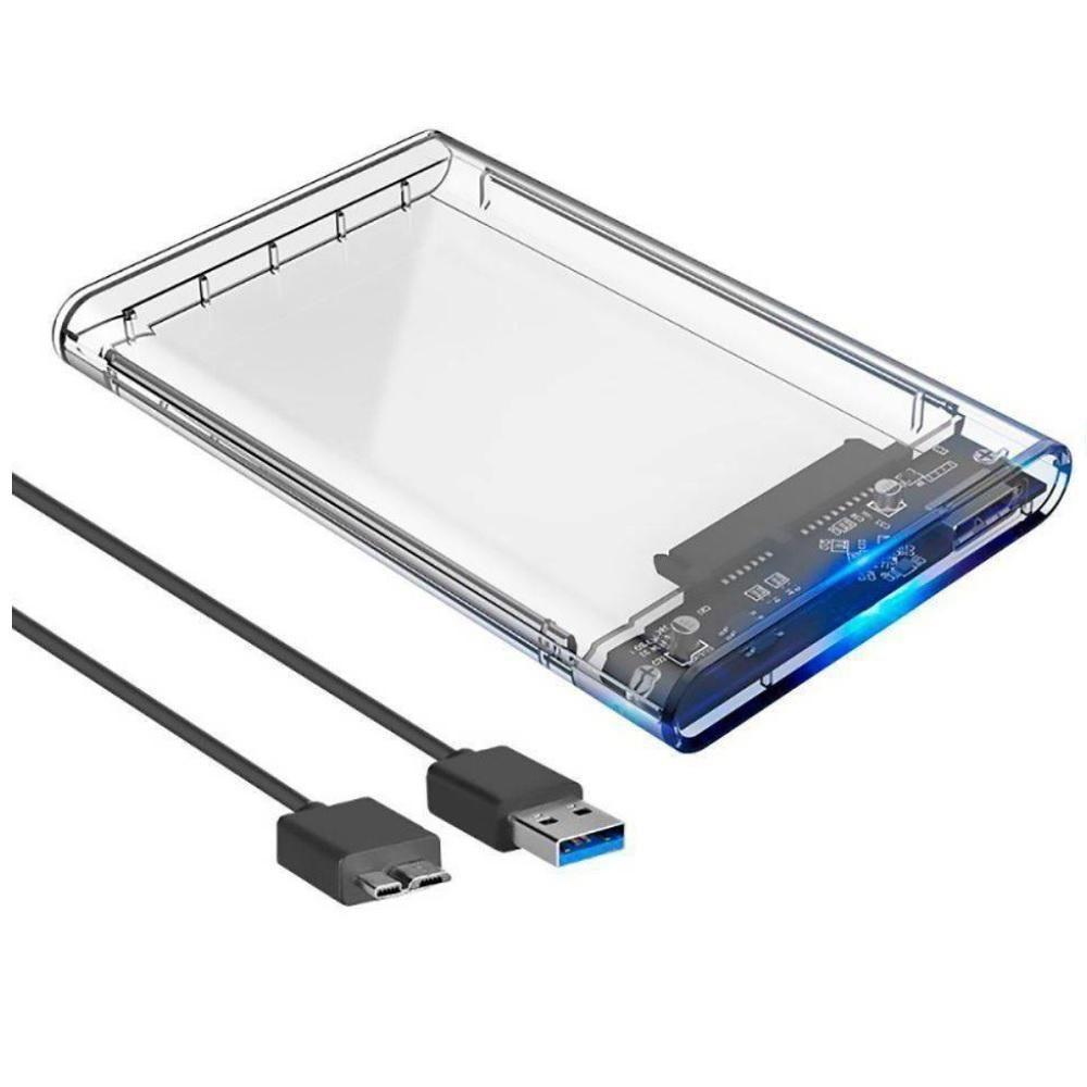 Case para Hd 2.5 Sata Usb 3.0 Transparente Slim Externo Ecase-300 - 3