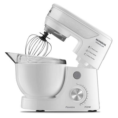 Batedeira Planetária Mondial Premium Bp-01p-w Batedeira Planetária-127v-branco/inox