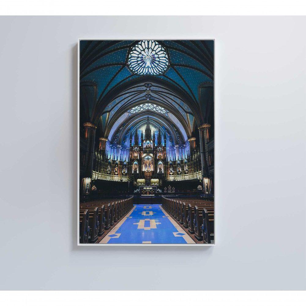 Quadro Arquitetura Igreja Gótica 80x120 Cm Tecido Canvas - 1