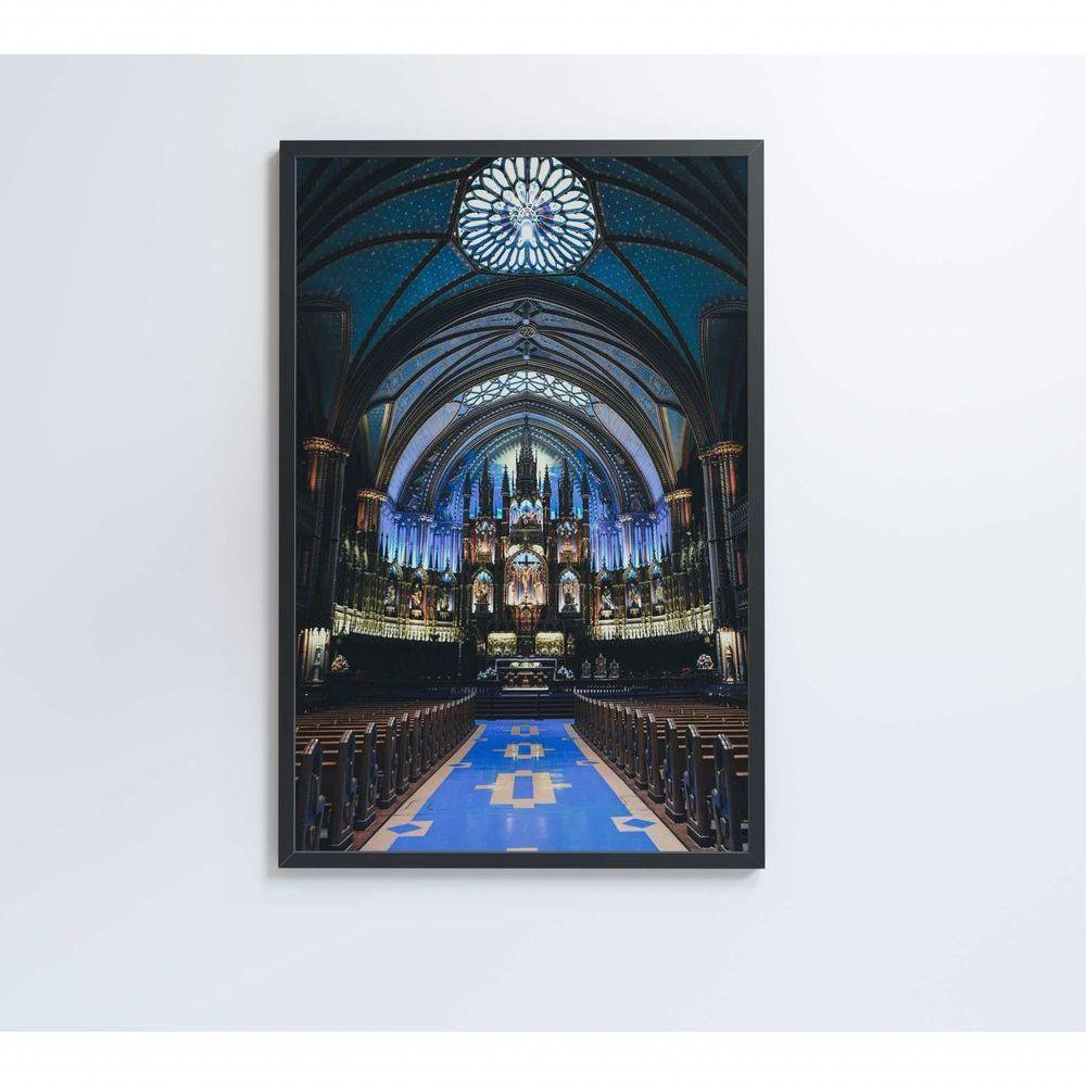 Quadro Arquitetura Igreja Gótica 80x120 Cm Tecido Canvas - 2