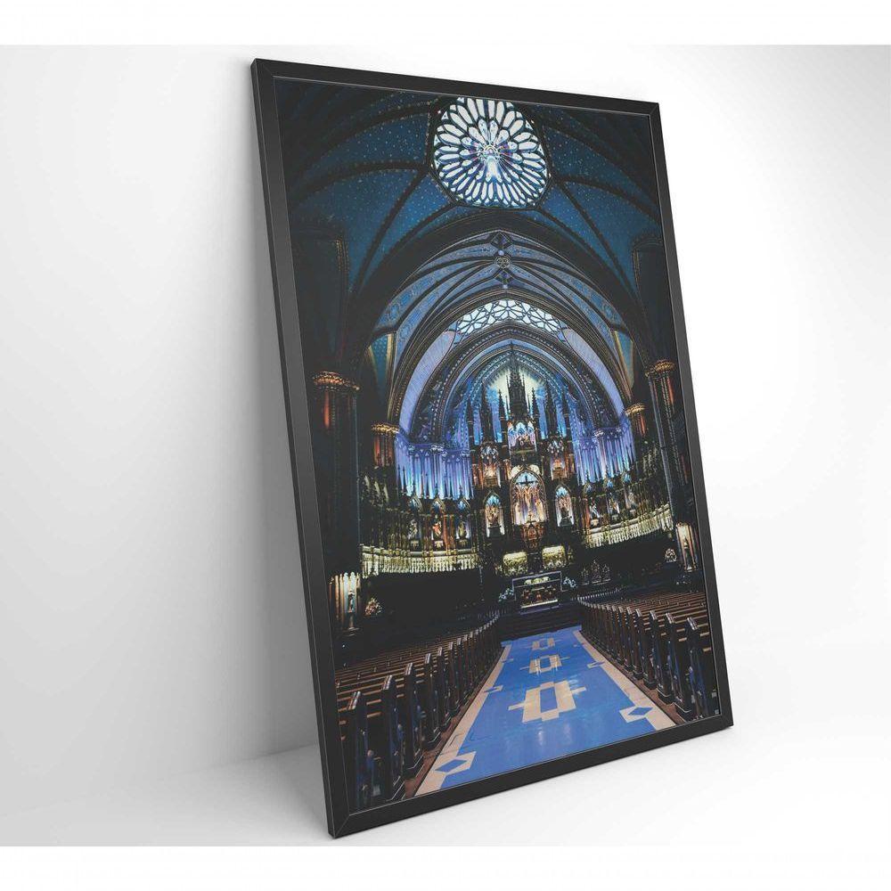 Quadro Arquitetura Igreja Gótica 80x120 Cm Tecido Canvas - 7