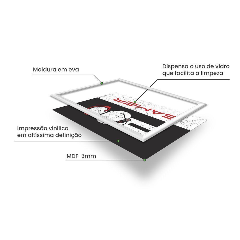 Kit 3 Quadros Decorativos Jogo Online Não Tem Pause 24x34cm - 4