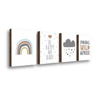 Kit 4 Quadros Decorativos Quarto De Bebê 30x40cm - 1