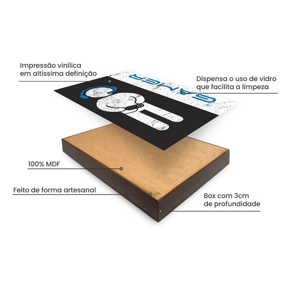 Kit 2 Quadros Decorativos Jogo Online Não Tem Pause 30x40cm - 5