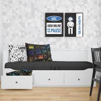 Kit 2 Quadros Decorativos Jogo Online Não Tem Pause 30x40cm - 3