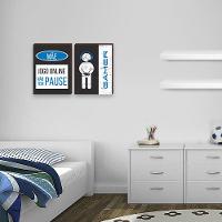 Kit 2 Quadros Decorativos Jogo Online Não Tem Pause 30x40cm