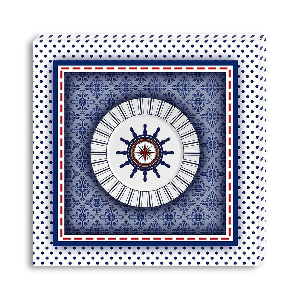 Conjunto Kit Com 3 Quadros Náuticos Decorativos Linha Náutica Marinheiro Mar 2 - 7