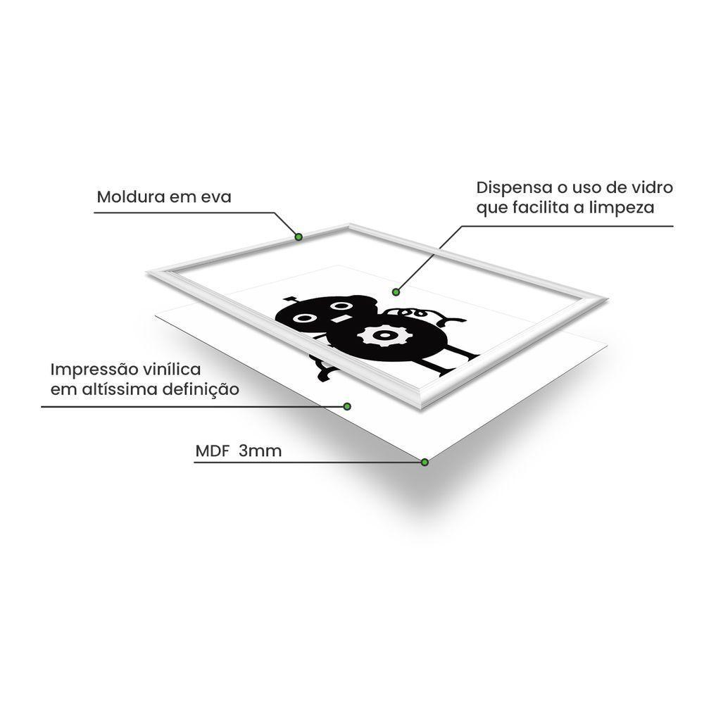 Kit 2 Quadros Decorativos Robozinhos 34x44cm - 4