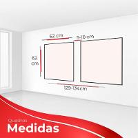 Kit Com 2 Quadros Decorativos Cidades Com Moldura Para Sala Quarto Escritório 62x62 Cidades 002 - 9